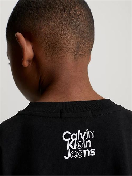 maxi inst. logo rlxd ss t-shirt CALVIN KLEIN JEANS | IB0IB02036TBEH